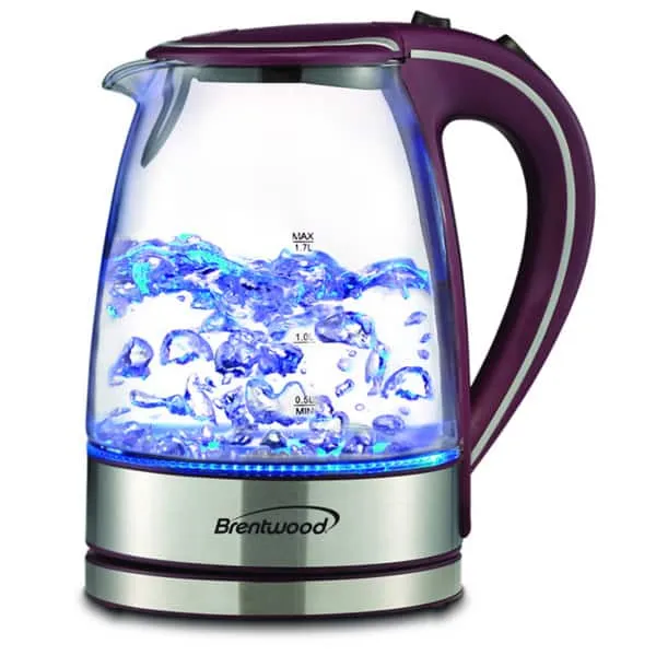 Brentwood KT-1900PR Royal Edition Purple Steel/ Glass 1.7-liter Cordless Electric Kettle - Bed Bath & Beyond - 9804325