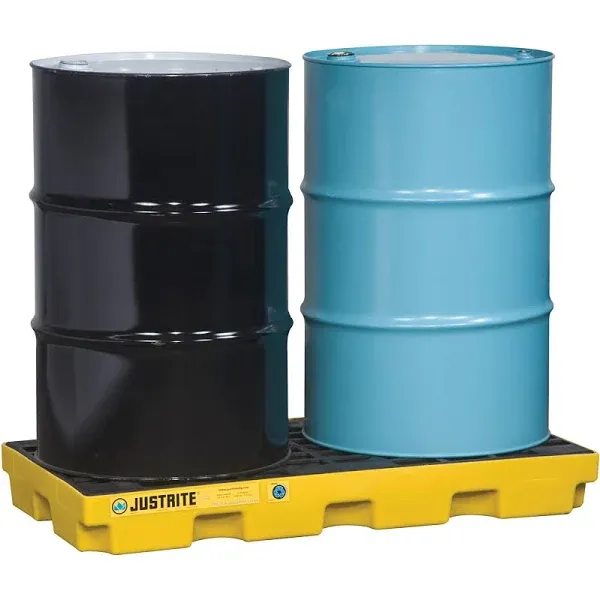 Justrite 28654 2 Drum Accumulation Center Yellow