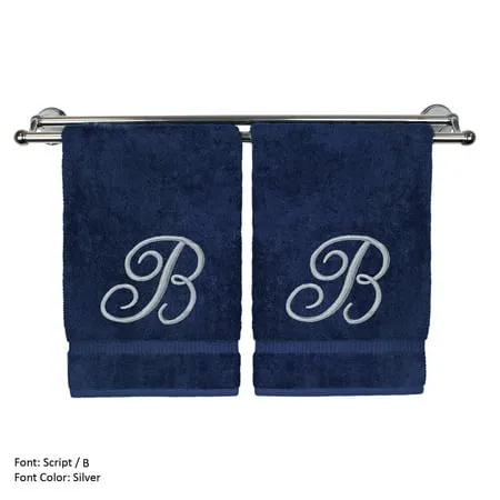 Bare Cotton Monogrammed Hand Towel Set of 2