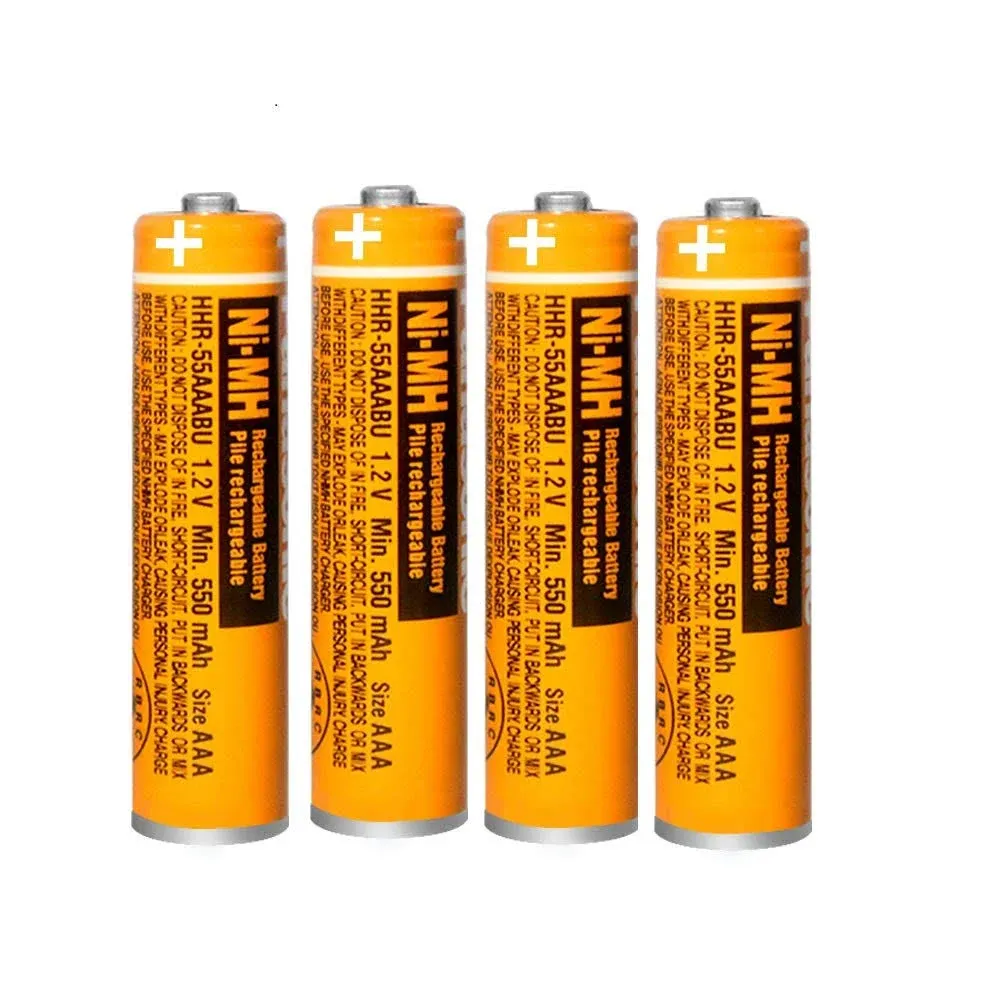 EOCIK 8 Pack HHR-55AAABU Ni-MH Rechargeable Battery for Panasonic 1.2V 550mAh AAA Battery for Cordless Phones