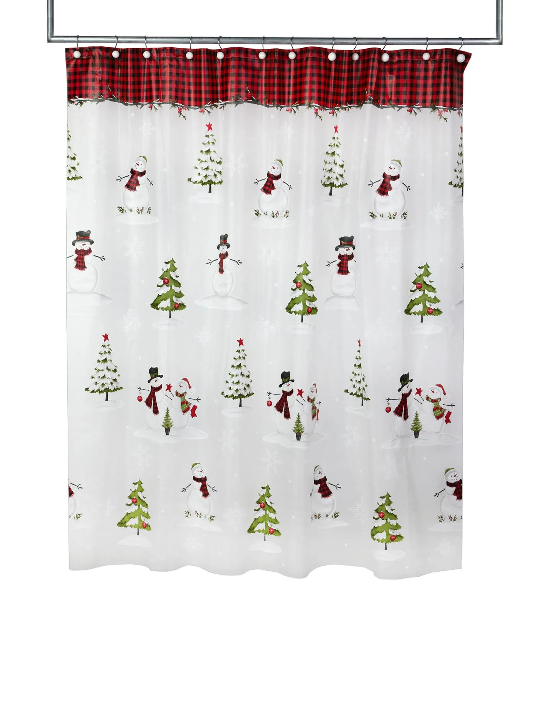 SKL Home Woodland Winter Shower Curtain - Red