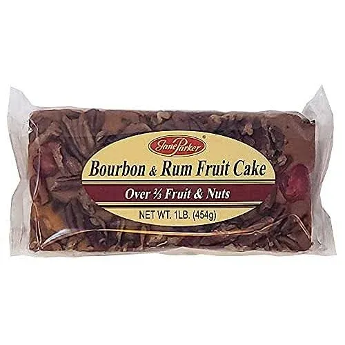 Jane Parker Fruitcake Bourbon & Rum Fruit Cake 1 Pound (16 Ounce) Loaf