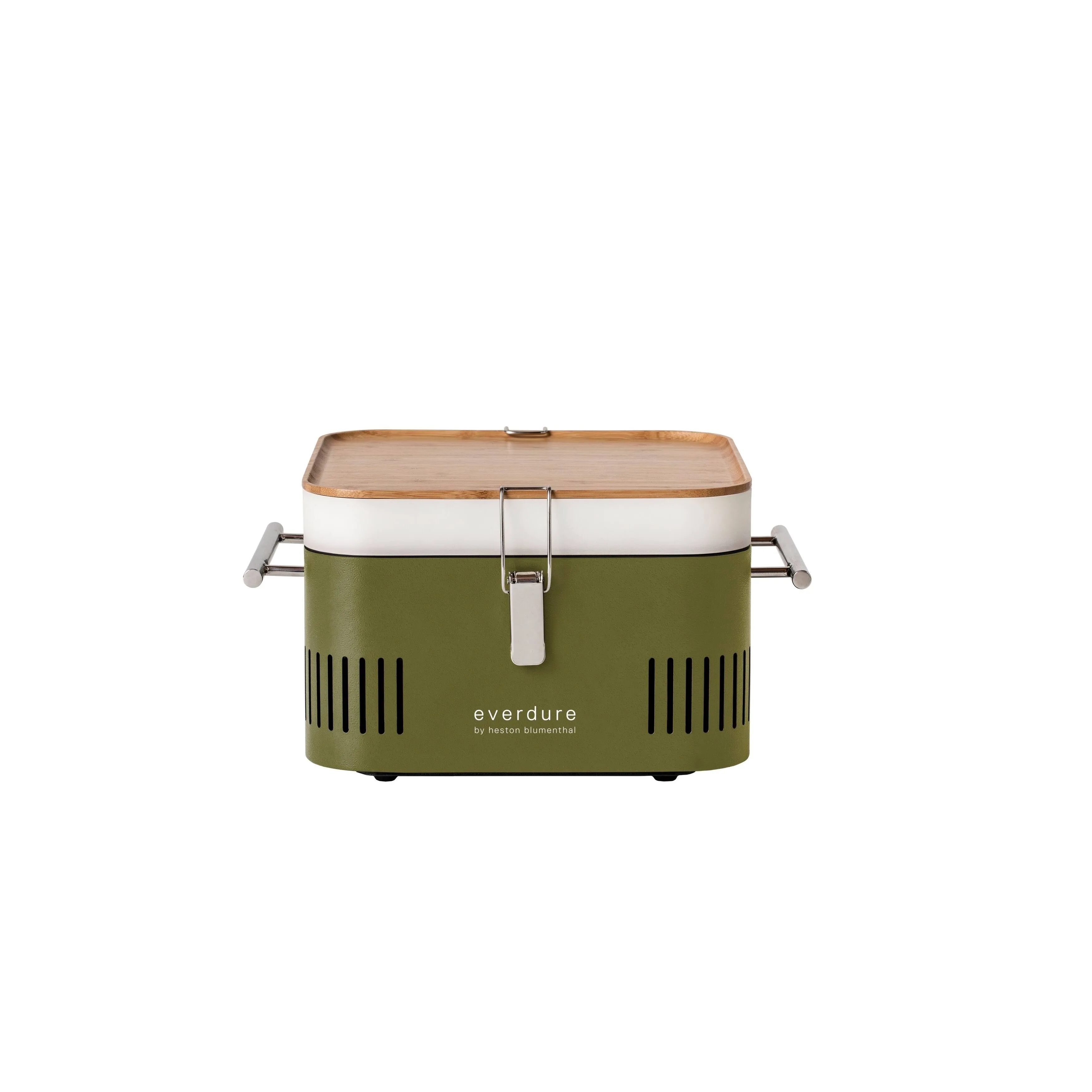 Everdure CUBE Portable Easy-to-Carry Integrated Storage Charcoal Grill Green