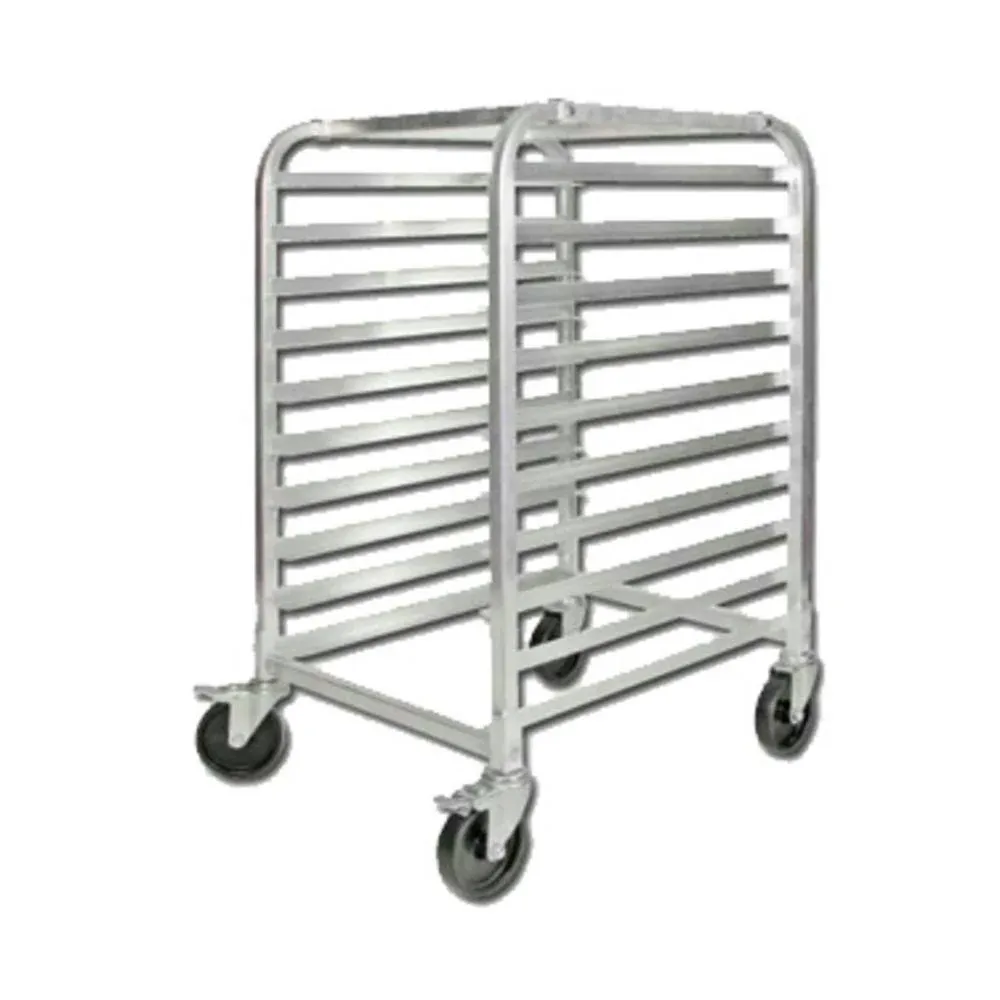 Winco 10-Tier Aluminum Sheet Pan Rack with Brake