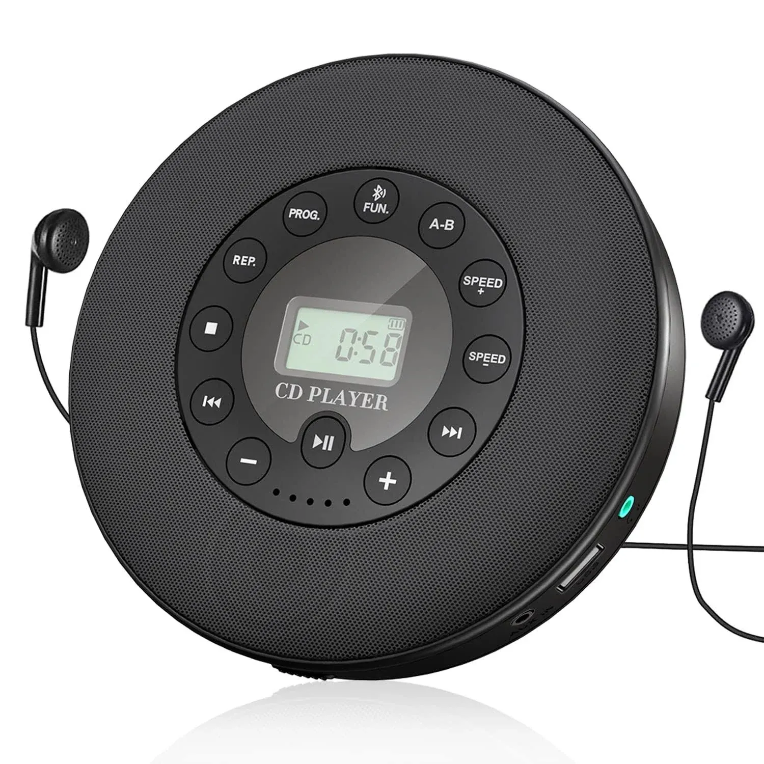 Rechargeable Portable Bluetooth CD Player,Lukasa CD Player Portable,Compact Music ...