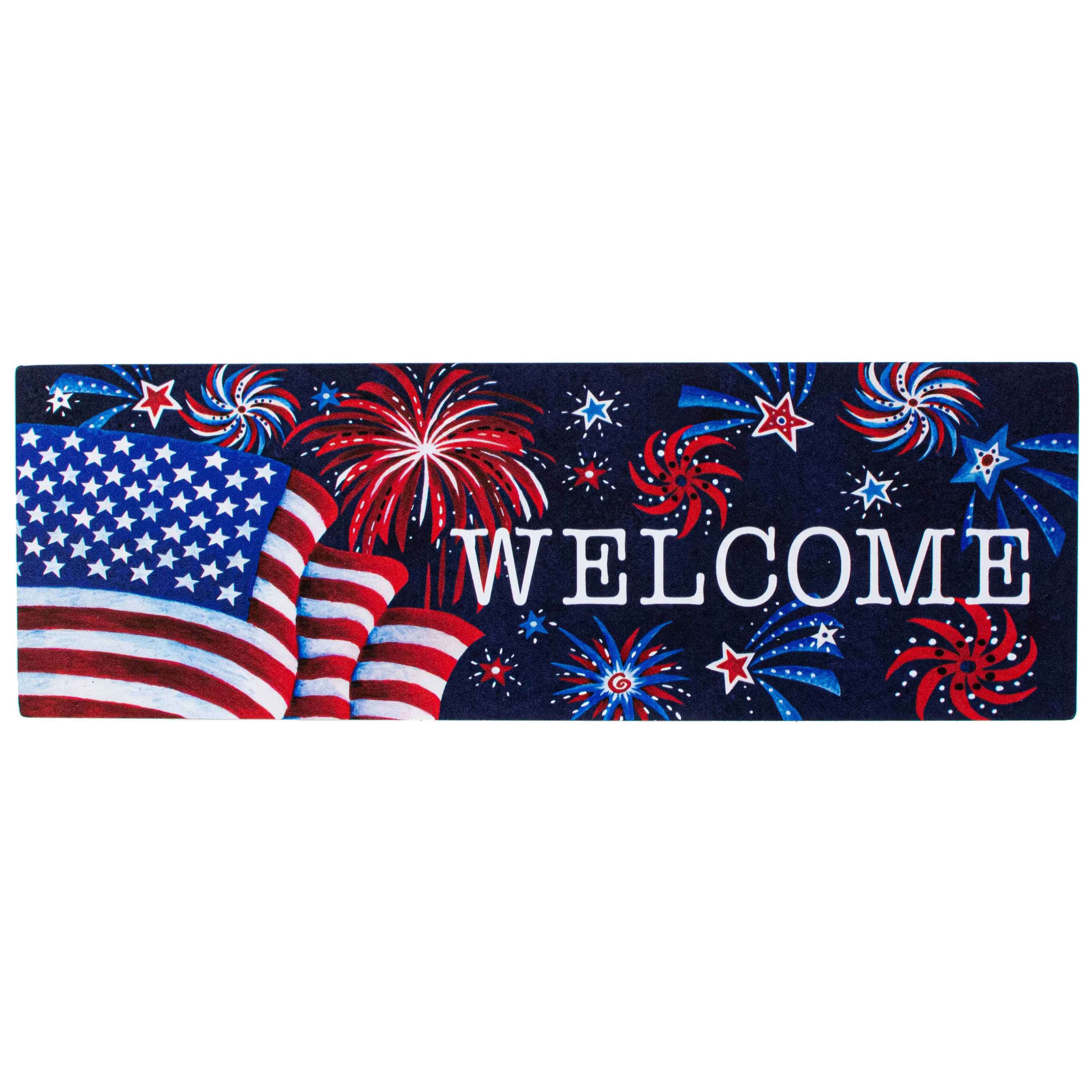 FIREWORKS AND FLAG Signature Sign™