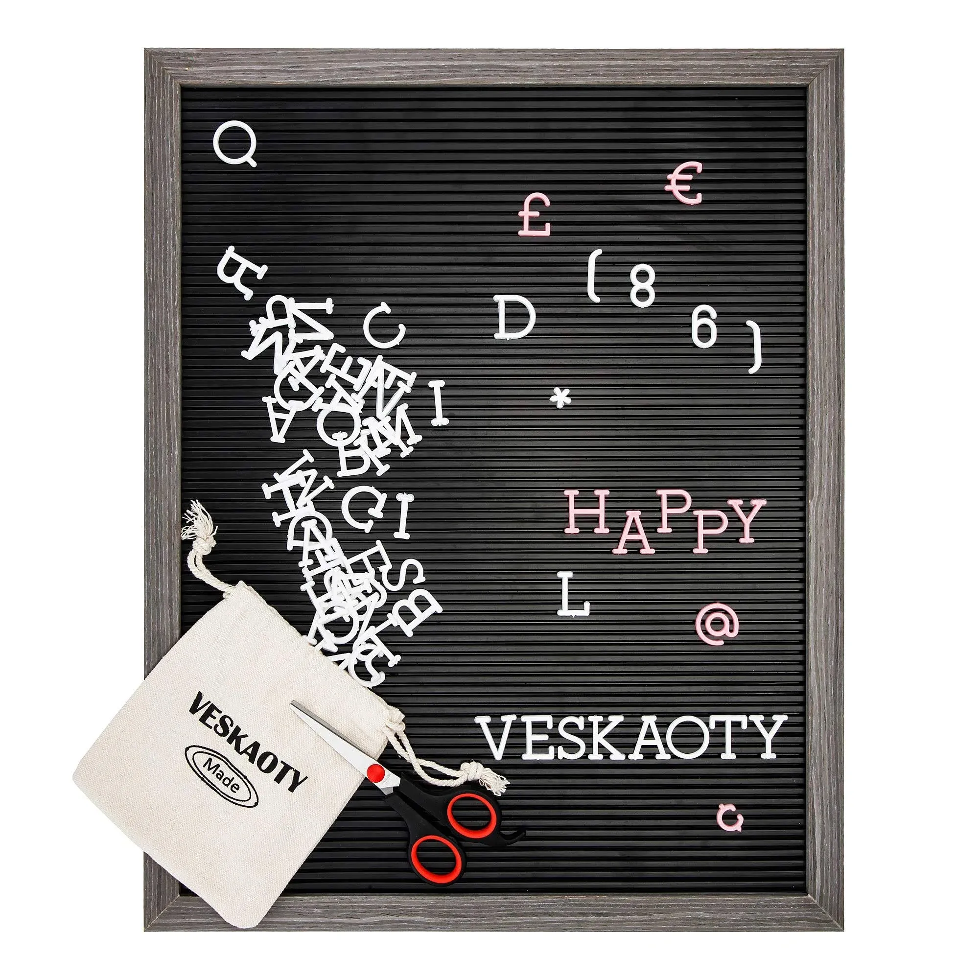 Plastic Letter Board with 376 Letters, Numbers & Symbols - 16 x 20 inch Changeab