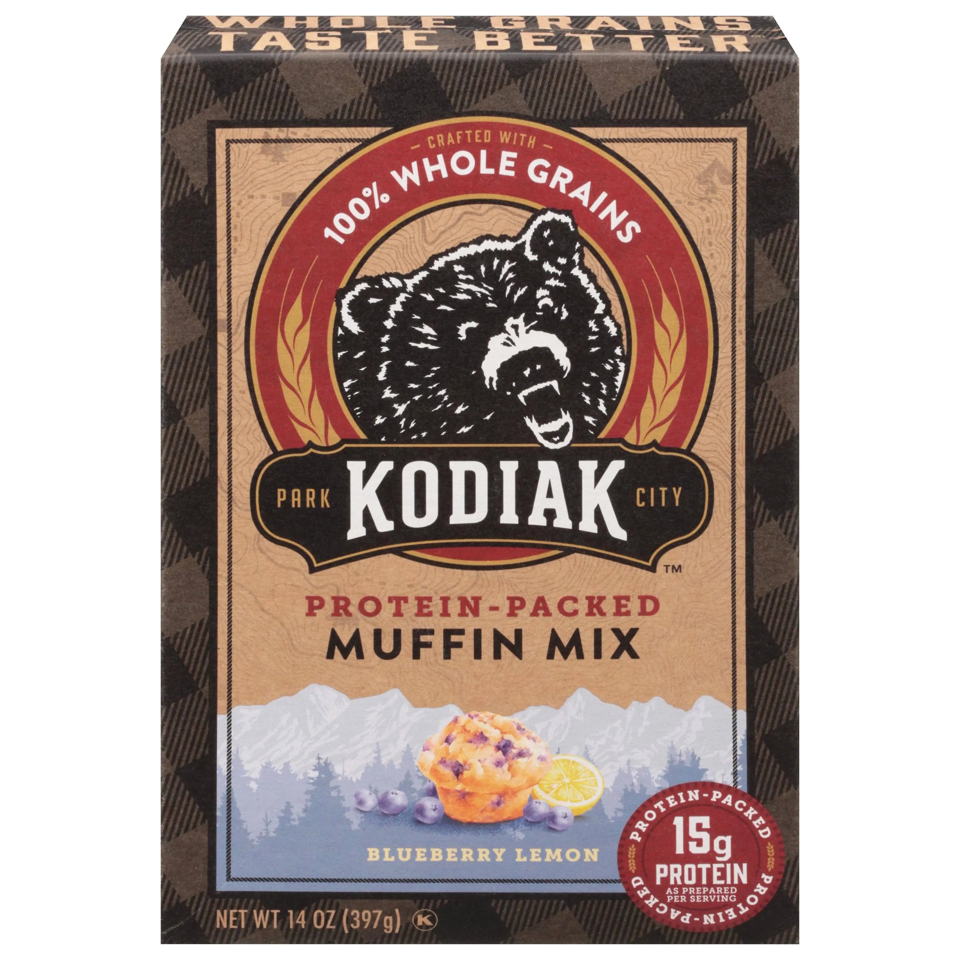 Kodiak Cakes Muffin Mix, Blueberry Lemon - 14 oz