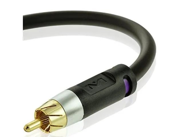 mediabridge ultra series subwoofer cable 8 feet dual shielded with gold plated rca to rca connectors black