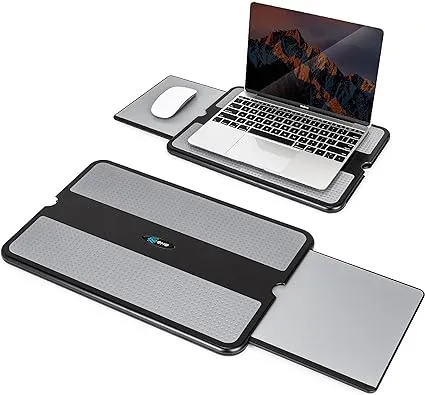 EHO Laptop Lap Pad - Laptop Stand Pad W Retractable Mouse Pad Tray Anti-Slip Heat Shield Tablet Notebook Computer Stand Table w/Sturdy Stable Cooler