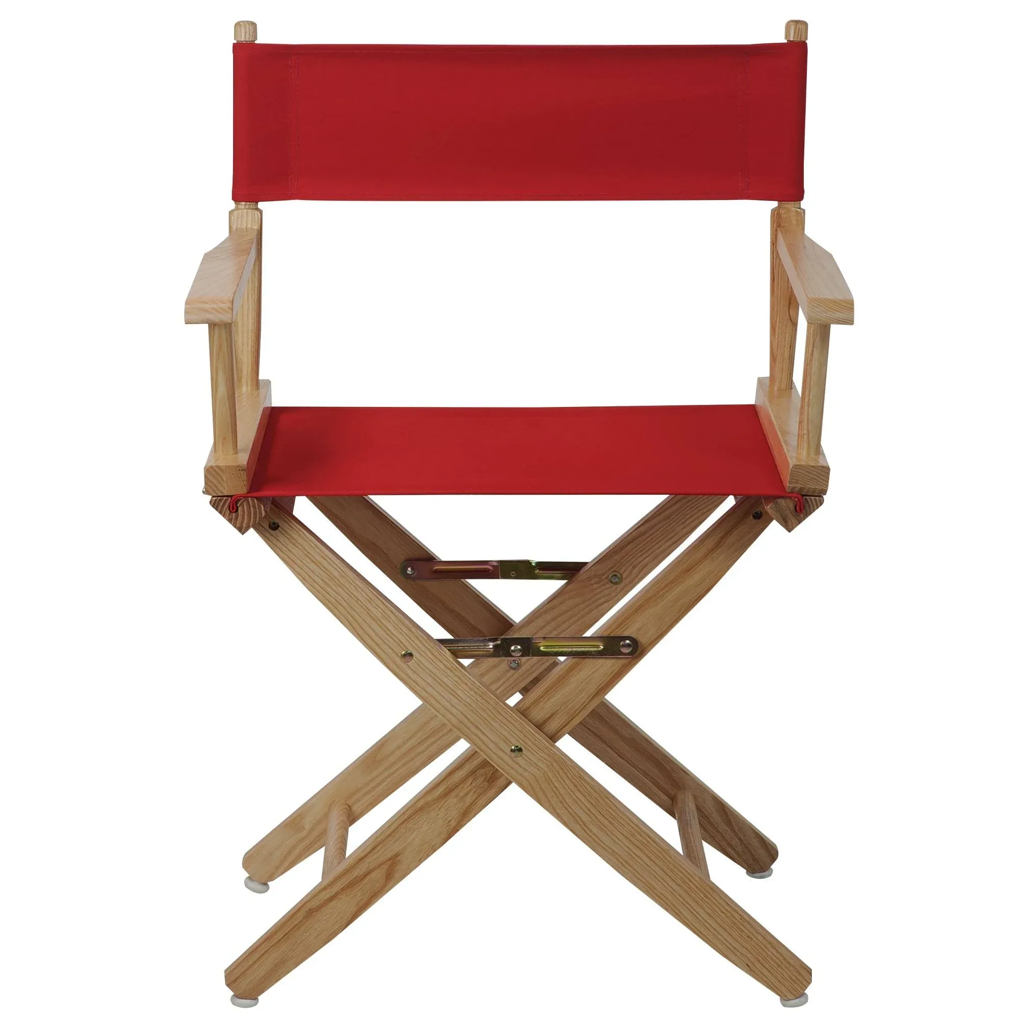 American Trails 206-00-032-11 18 in. Extra-Wide Premium Directors Chair; Natural Frame with Red Color Cover