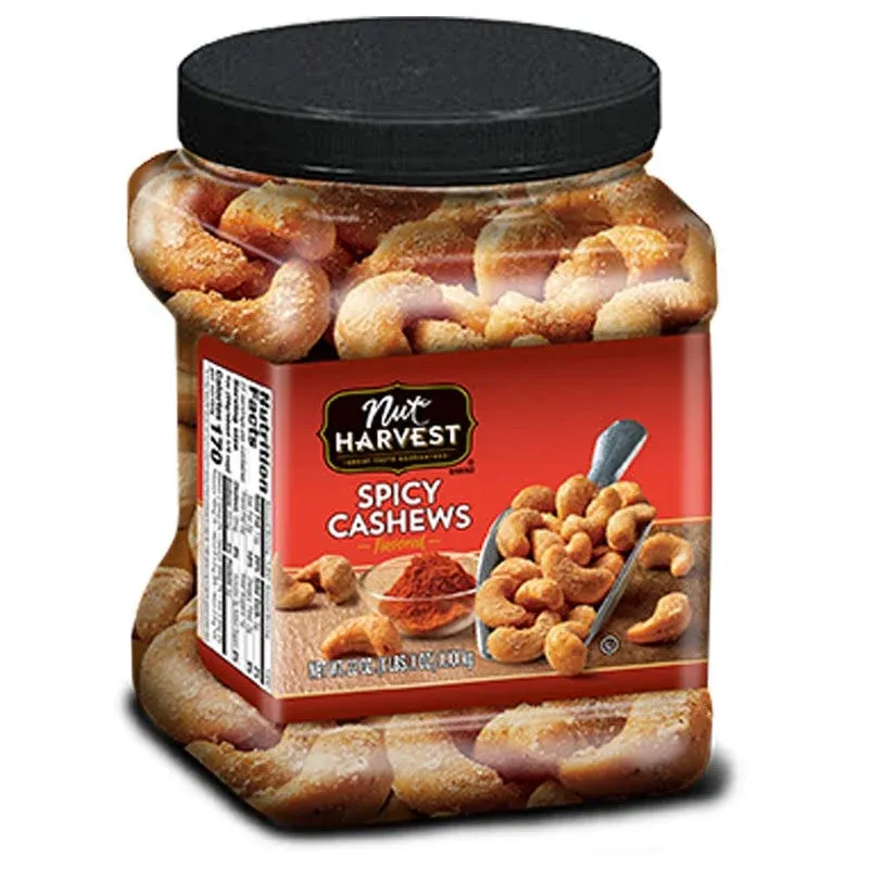 Nut Harvest Cashews Spicy 24 oz Jar