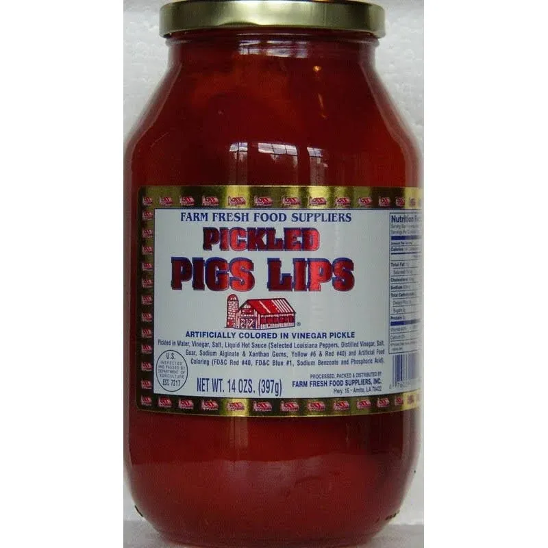 Farm Fresh Food Suppliers Pickled Pigs Lips 14 Oz