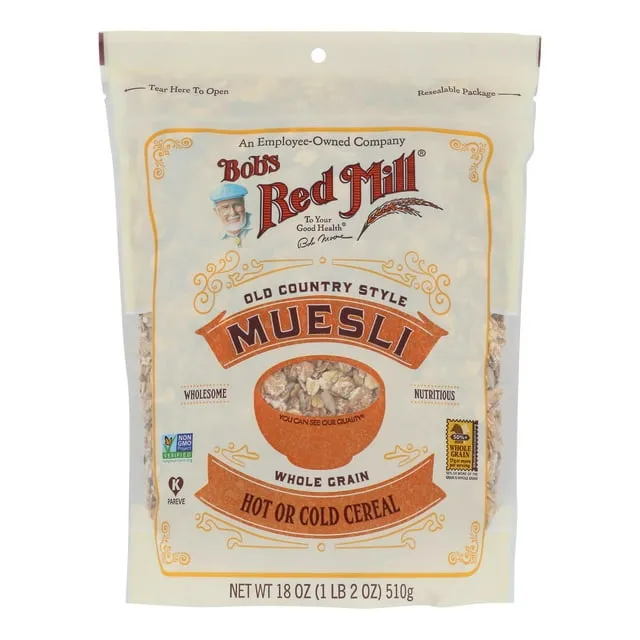 Bob's Red Mill Cereal Muesli, 18-ounce Bags (4 Pack) 