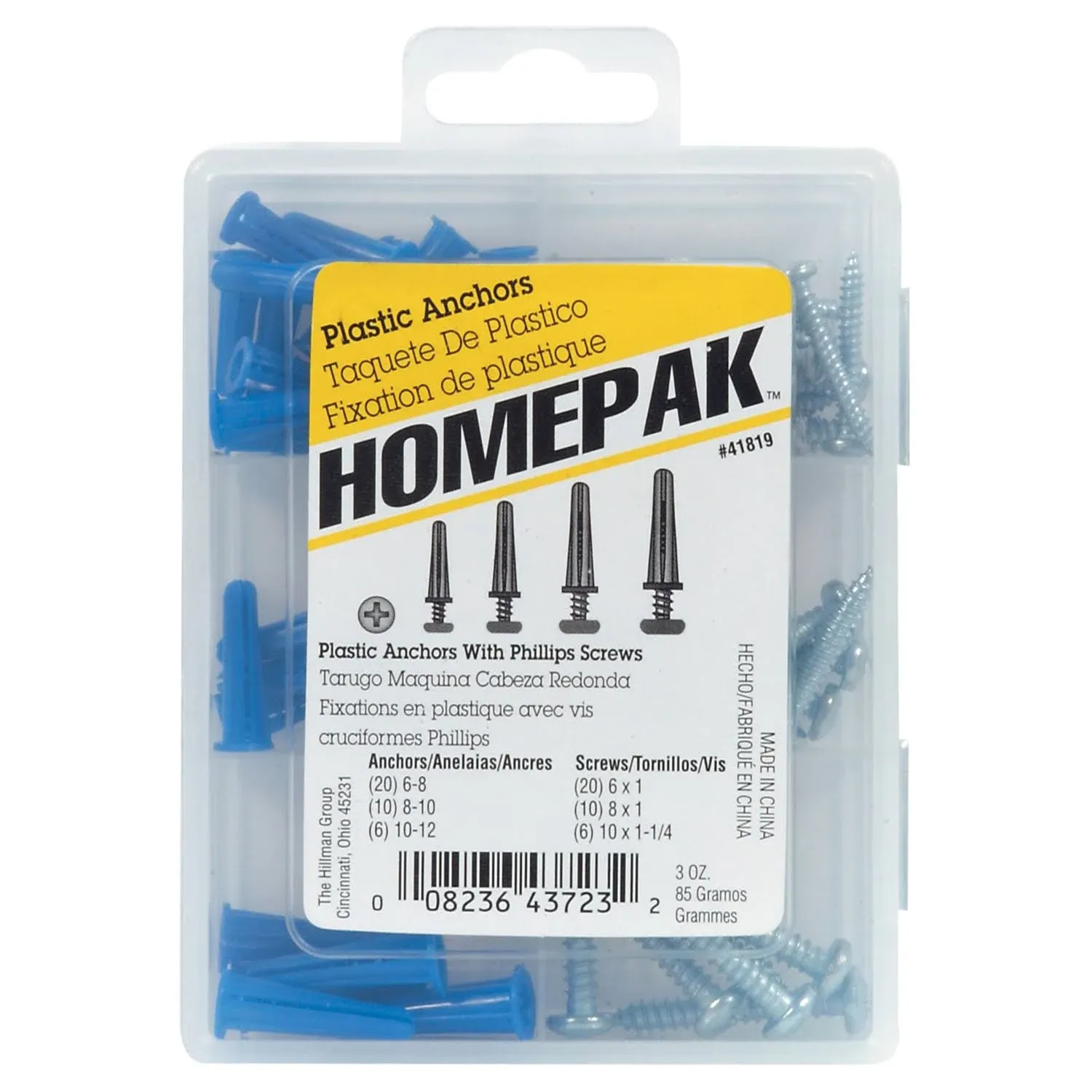 Hillman Homepak Phillips Head Anchor Kit - 72 pc