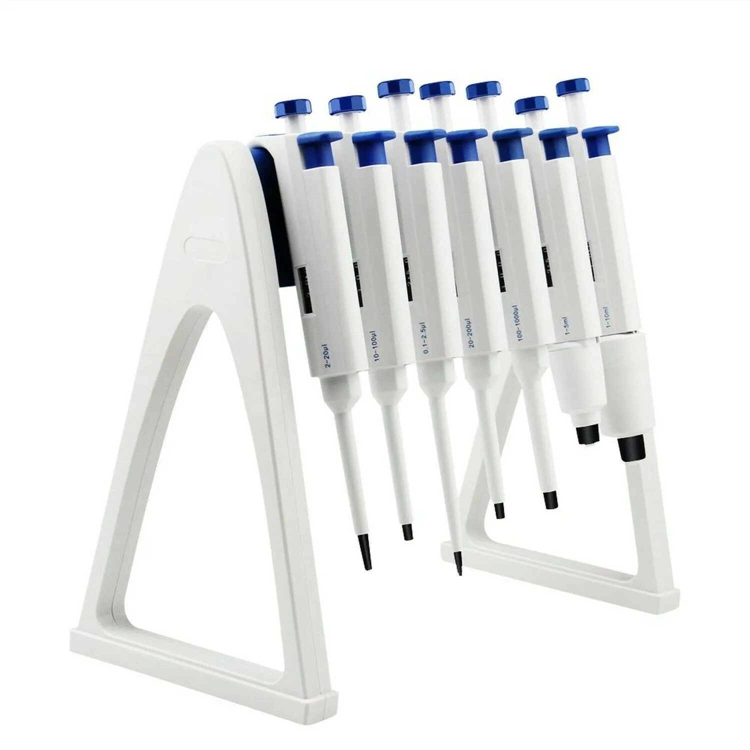 FOUR E'S SCIENTIFIC Laboratory Pipette Stand, Plastic Linear Pipettor Holder Micropipette Rack, Hold Up to 7-8 Pipettes (Pipettes Not Included)