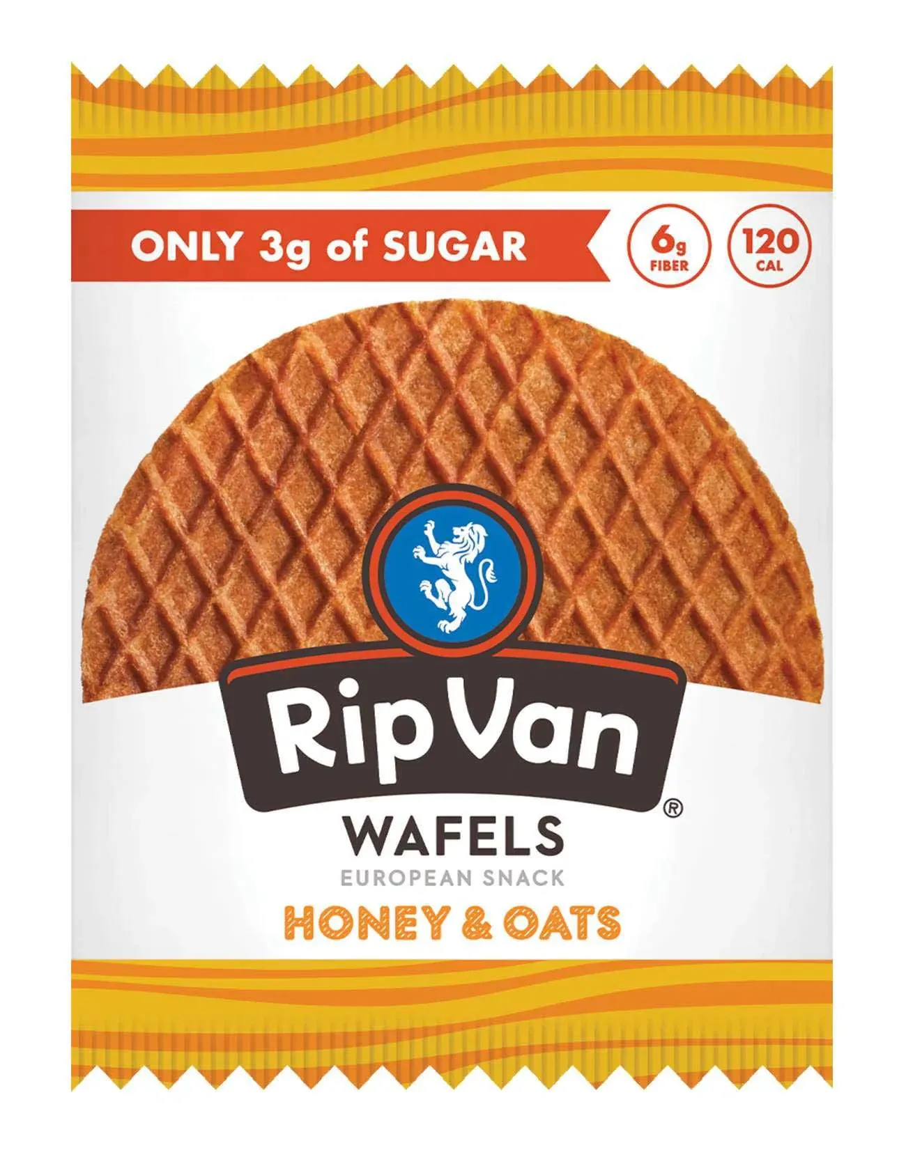 Rip Van Wafels Snack Honey and Oats 48 Count