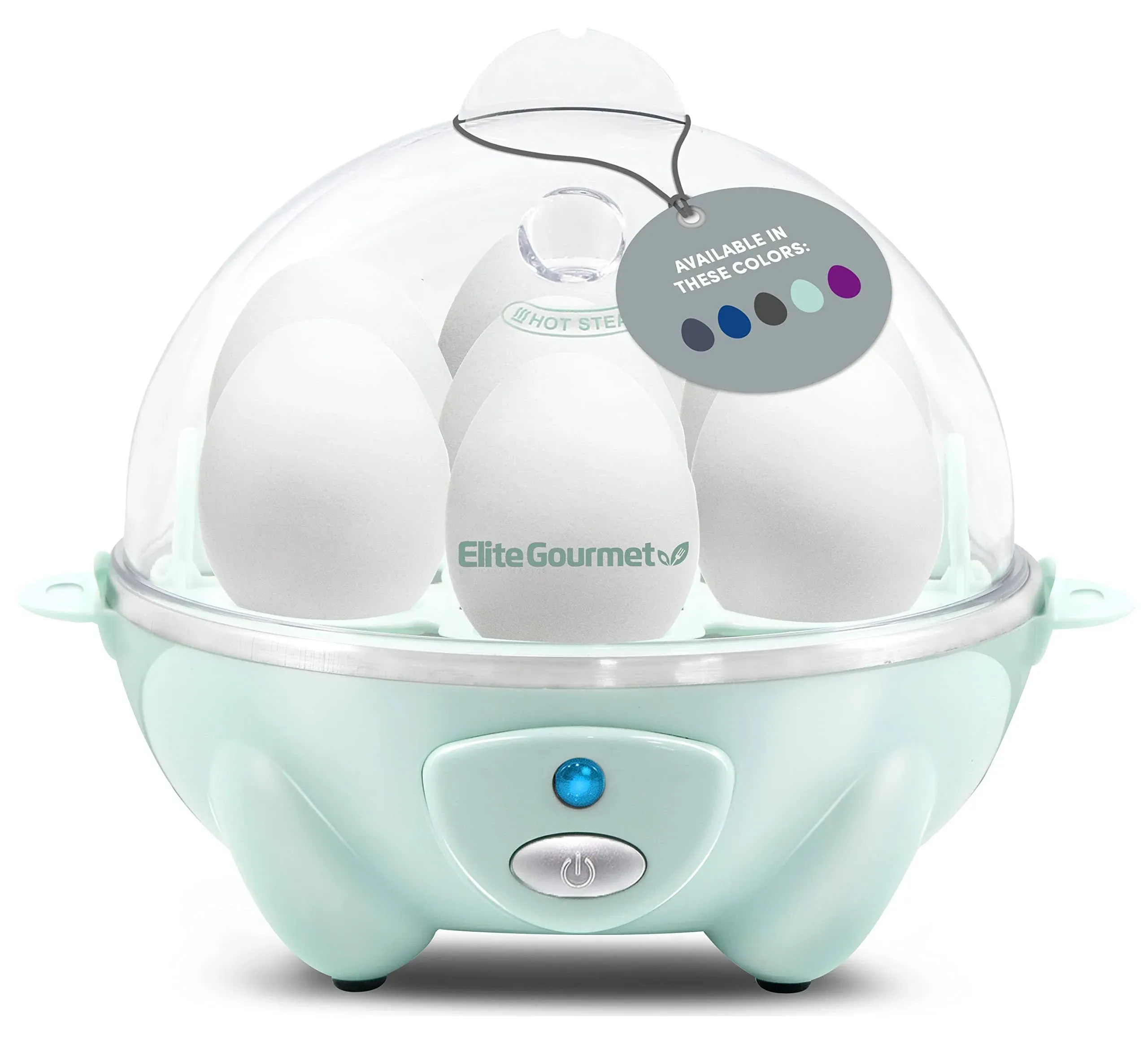 Elite Gourmet EGC007M#Rapid Egg Cooker, 7 Easy-To-Peel, Hard, Medium, Soft Boiled ...