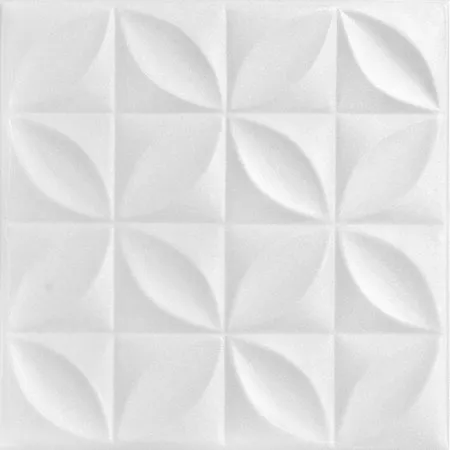 Perceptions 20-in x 20-in 8-Pack Plain White Textured Surface-mount Ceiling Tile, 8PK