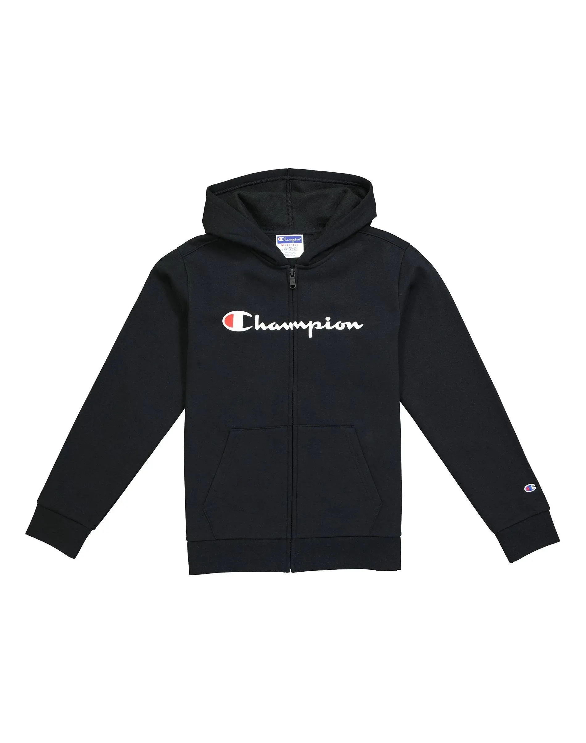 Champion Boys' Powerblend Full-Zip Hoodie, Large, Oxford Grey Heather