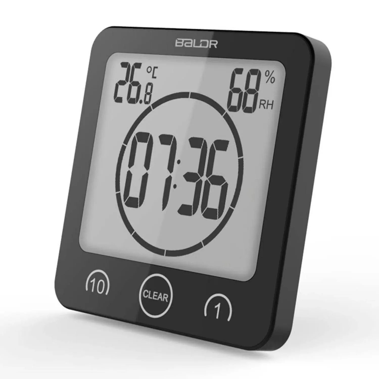 Baldr Digital Shower Clock with Timer Waterproof Shower Timer