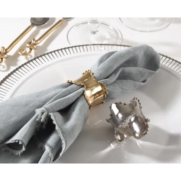 Napkin Ring Collection Classic Design Napkin Ring (Set of 4) - silver