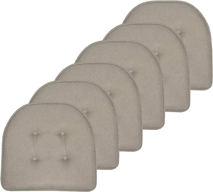 Solid Color U Shaped Memory Foam 17" x 16" Chair Cushions