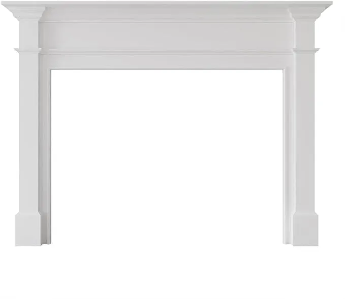 Modern Ember Lakeport 56" x 42" Wood Fireplace Mantel Surround Kit - Unfinished