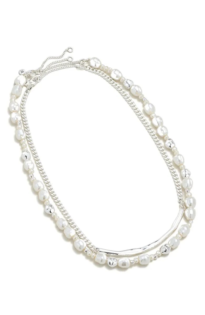 Madewell Women's Two-Pack Freshwater Pearl Chain Necklace Set