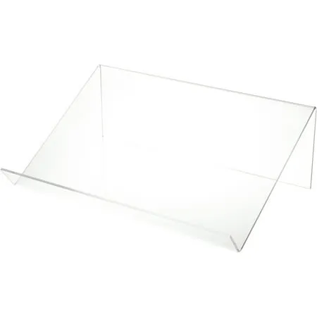 Plymor Clear Acrylic Slightly Elevated Book Display Stand with 2" Ledge