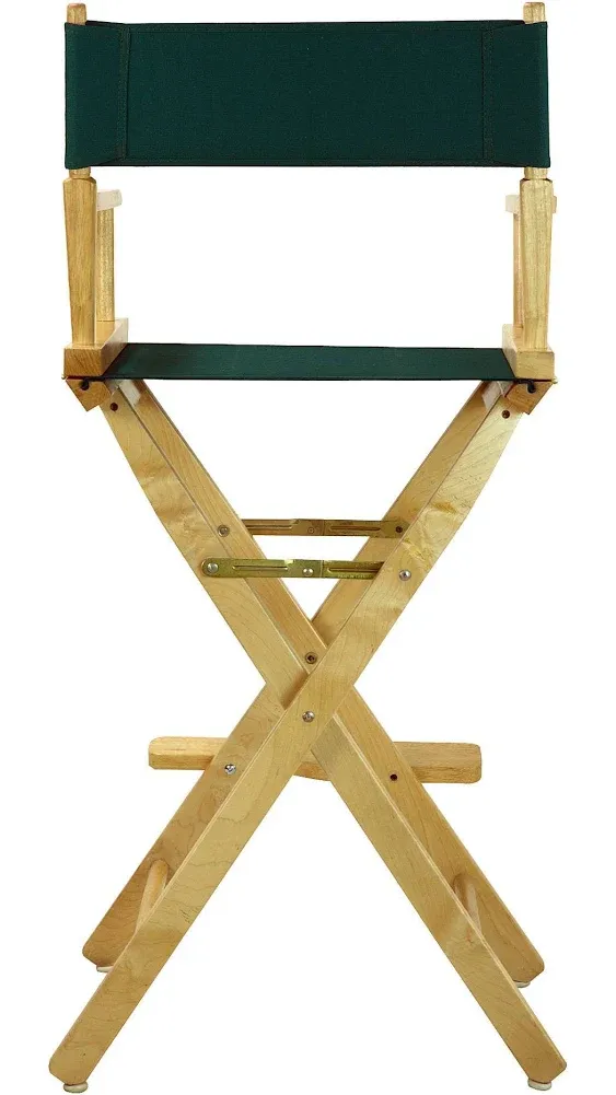 Bar-Height Director's Chair - Natural Frame, Green Canvas