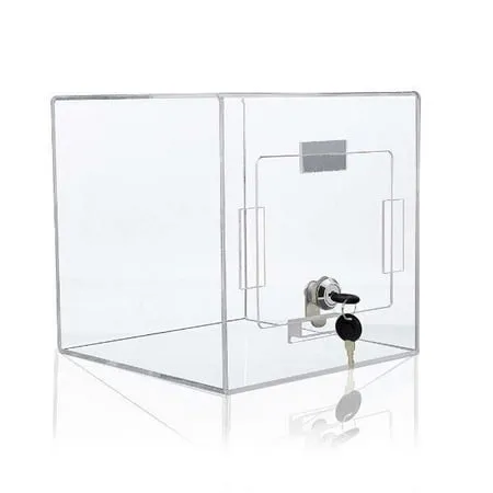 Uxcell Clear Display Case, Acrylic Box Assemble Transparent Dustproof Box Showcase 30x30x30cm for Collectibles, Crafts