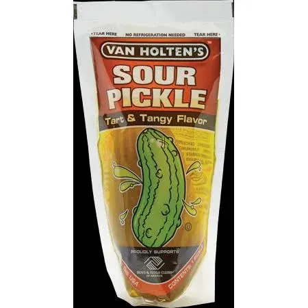 Van Holten's - Pickle-In-A-Pouch Jumbo Sour Pickles - 12 Pack