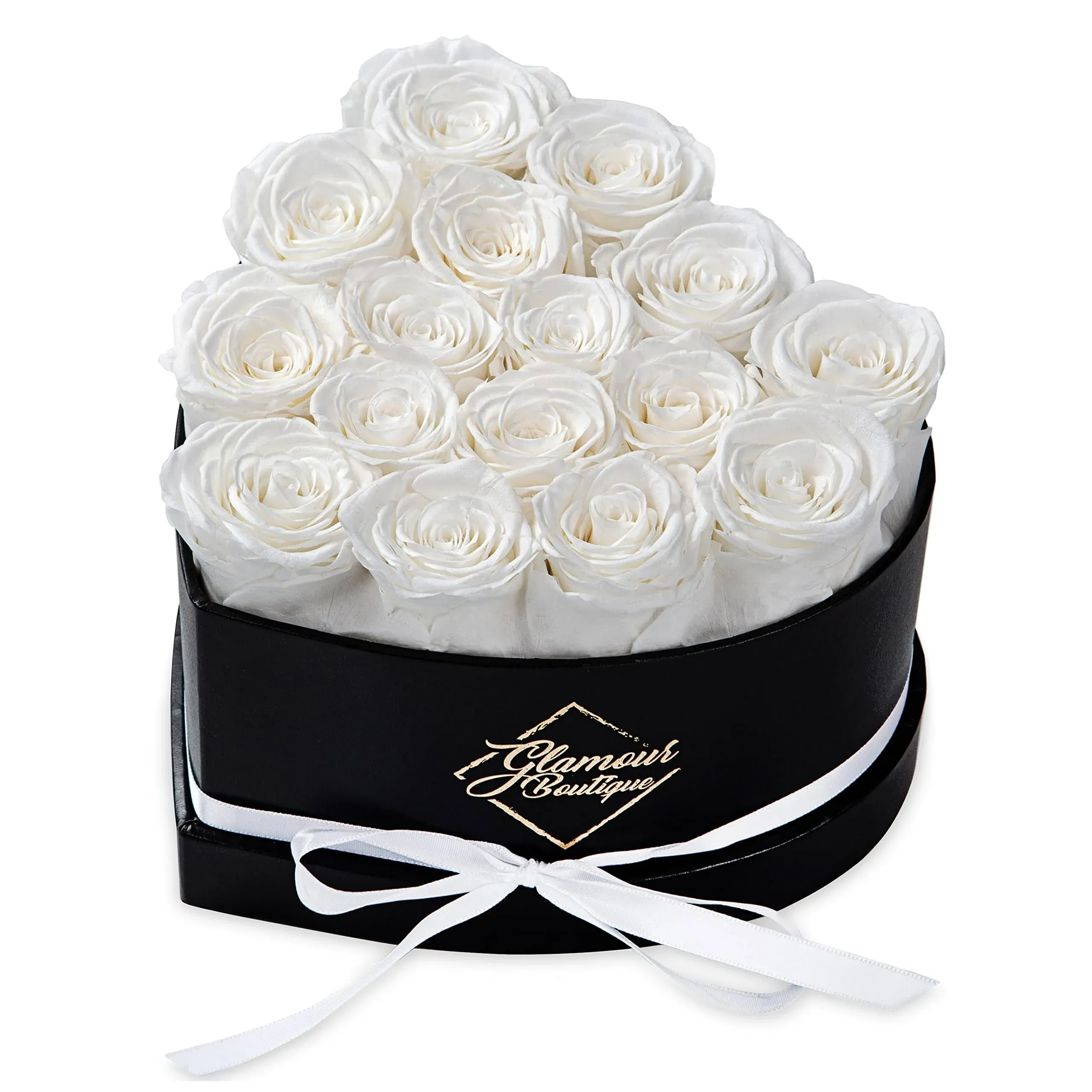 Glamour Boutique Immortal Love Heart Box |16 White Roses