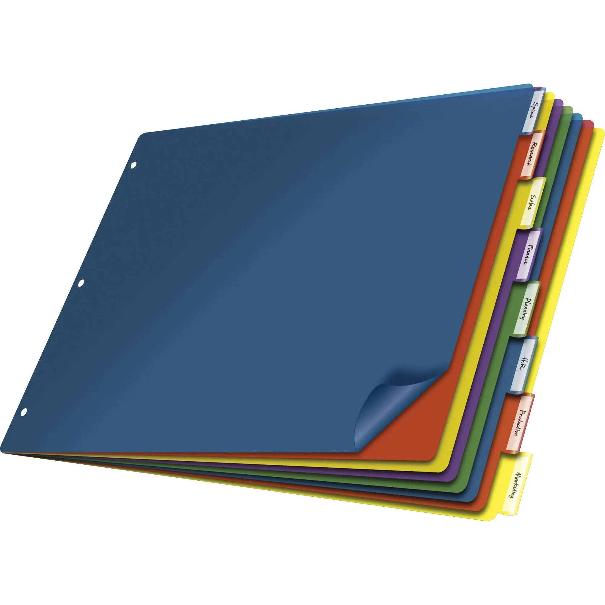 Cardinal Poly Insertable Dividers 8-Tab 11 x 17 Multicolor