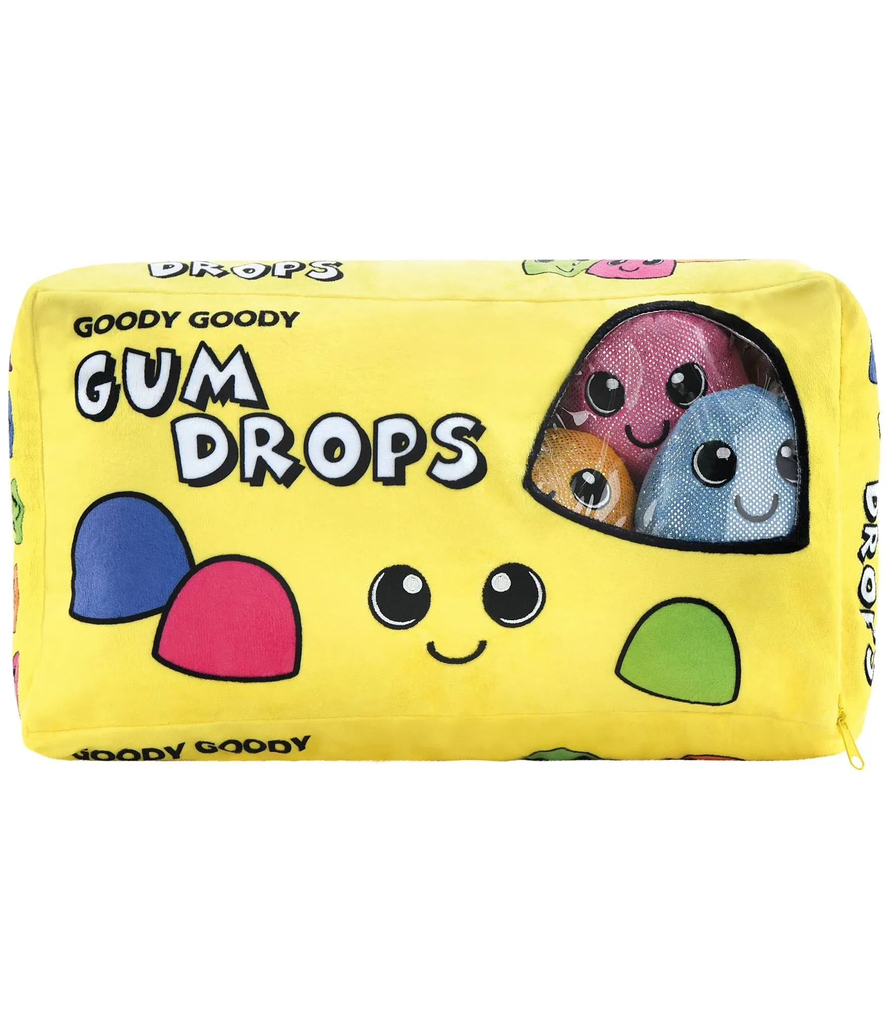 Goody Goody Gumdrops Fleece Pillow With 5 Removeable Shimmering Gumdrops