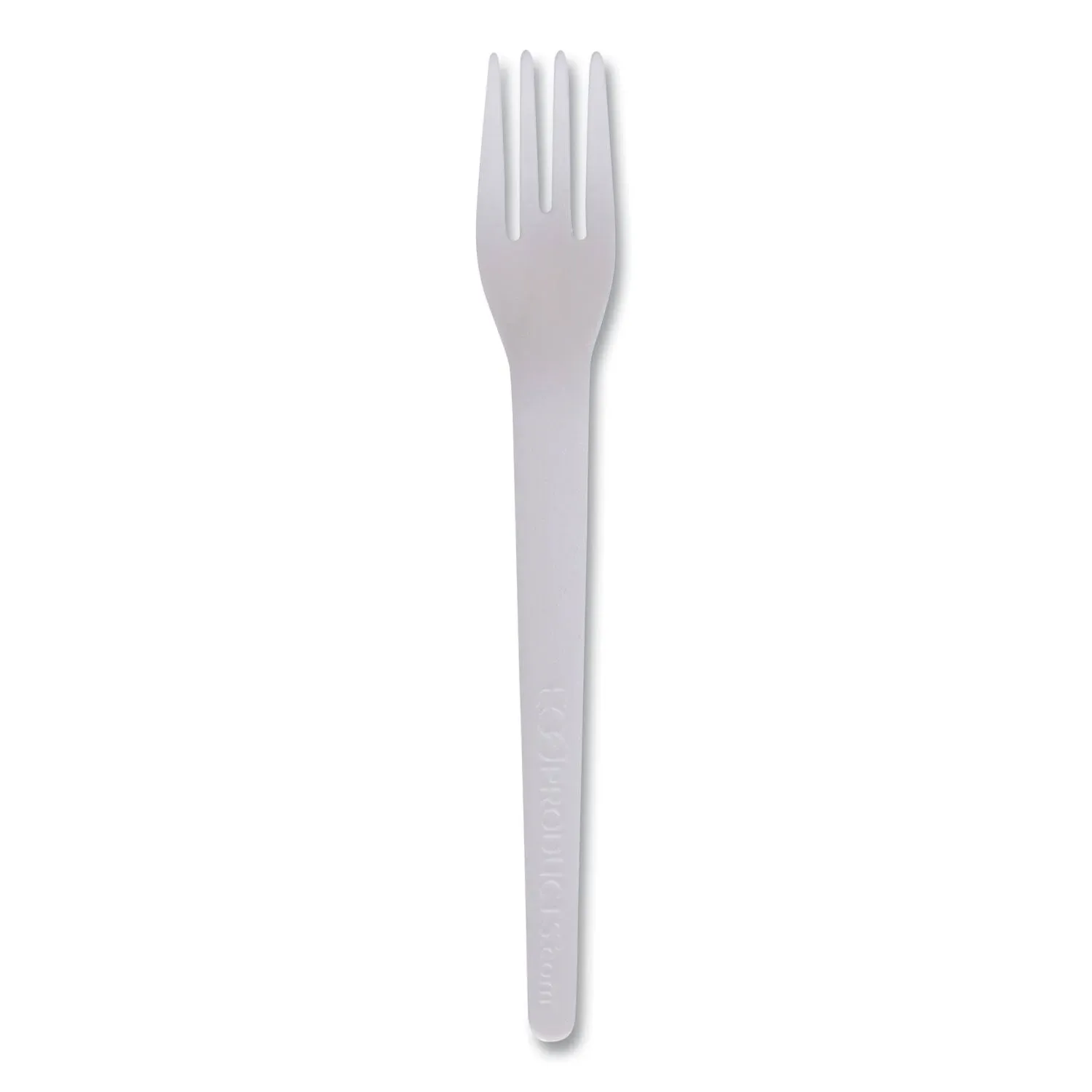 Plantware Compostable Cutlery, Fork, 6", White, 1,000/carton