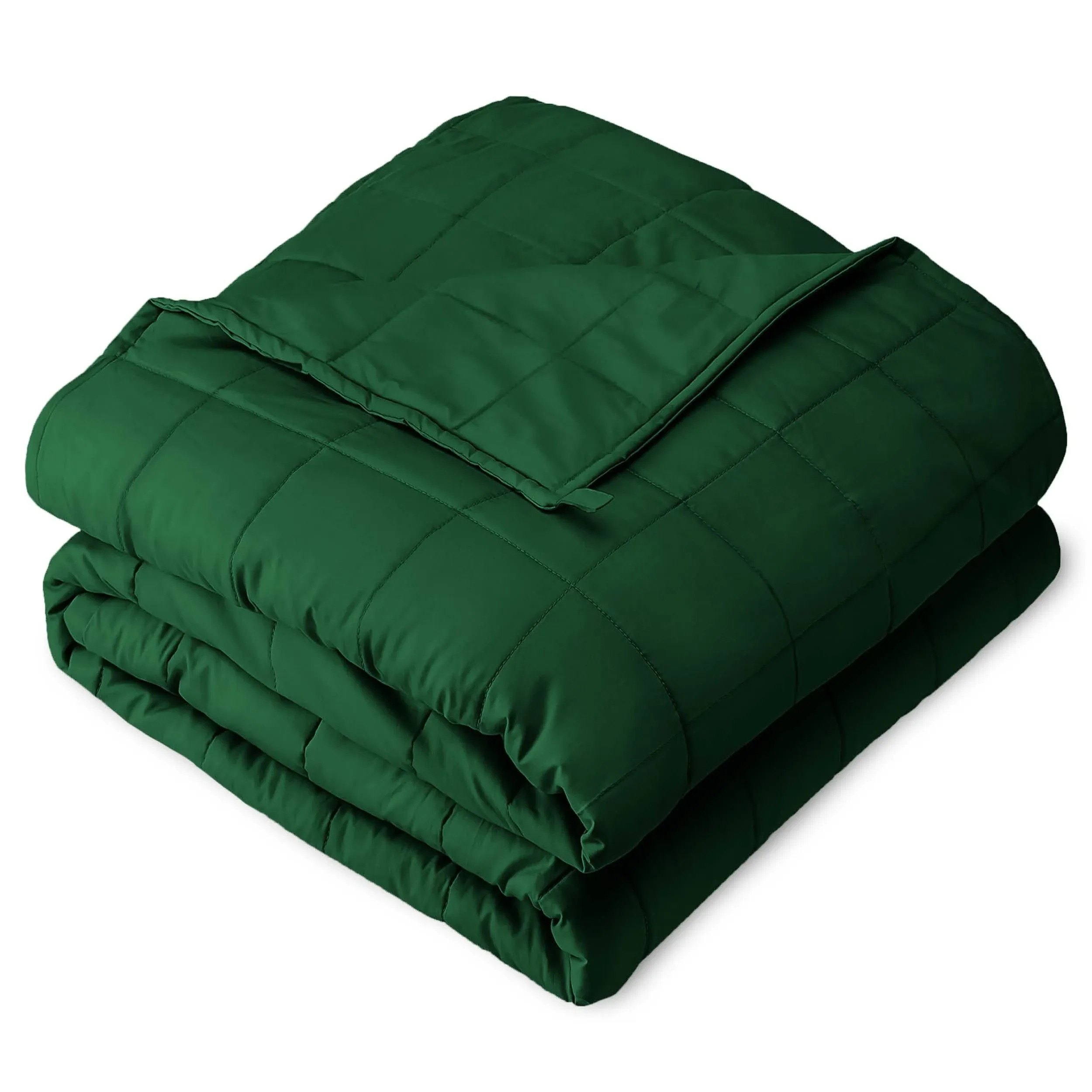 10 lb 40" x 60" Weighted Blanket Cotton Forest Green by Bare Home