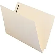 Smead End Tab Fastener File Folder, Shelf-Master® Reinforced Straight-Cut Tab, 2 Fasteners, Legal Size, Manila, 50 per Box (37115)