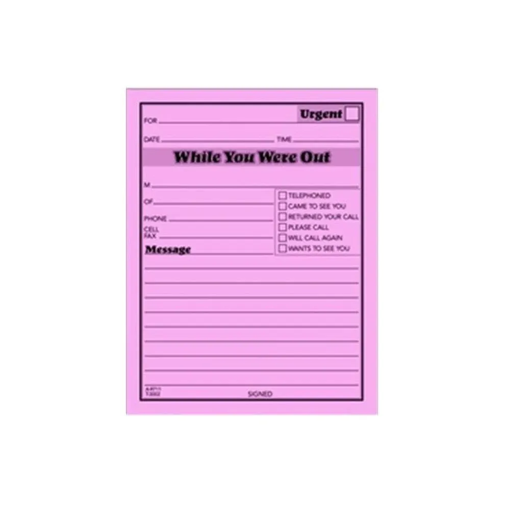 Adams &#034;While You Were Out&#034; Message Pad - 50 Sheet/Pad - Package of 24 Pads 