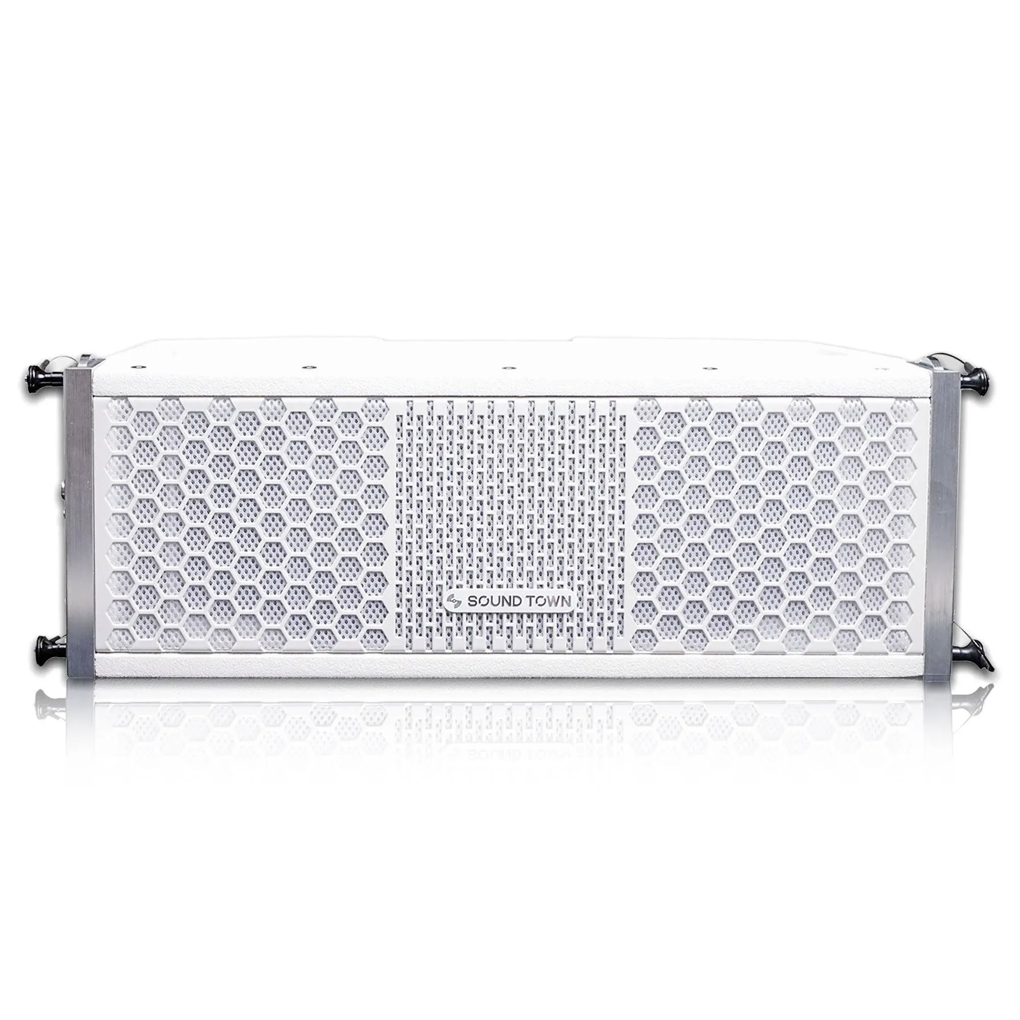 Sound Town ZETHUS Series 2 X 5 Line Array Loudspeaker System with Titanium Compression Driver White (ZETHUS-205WV2)