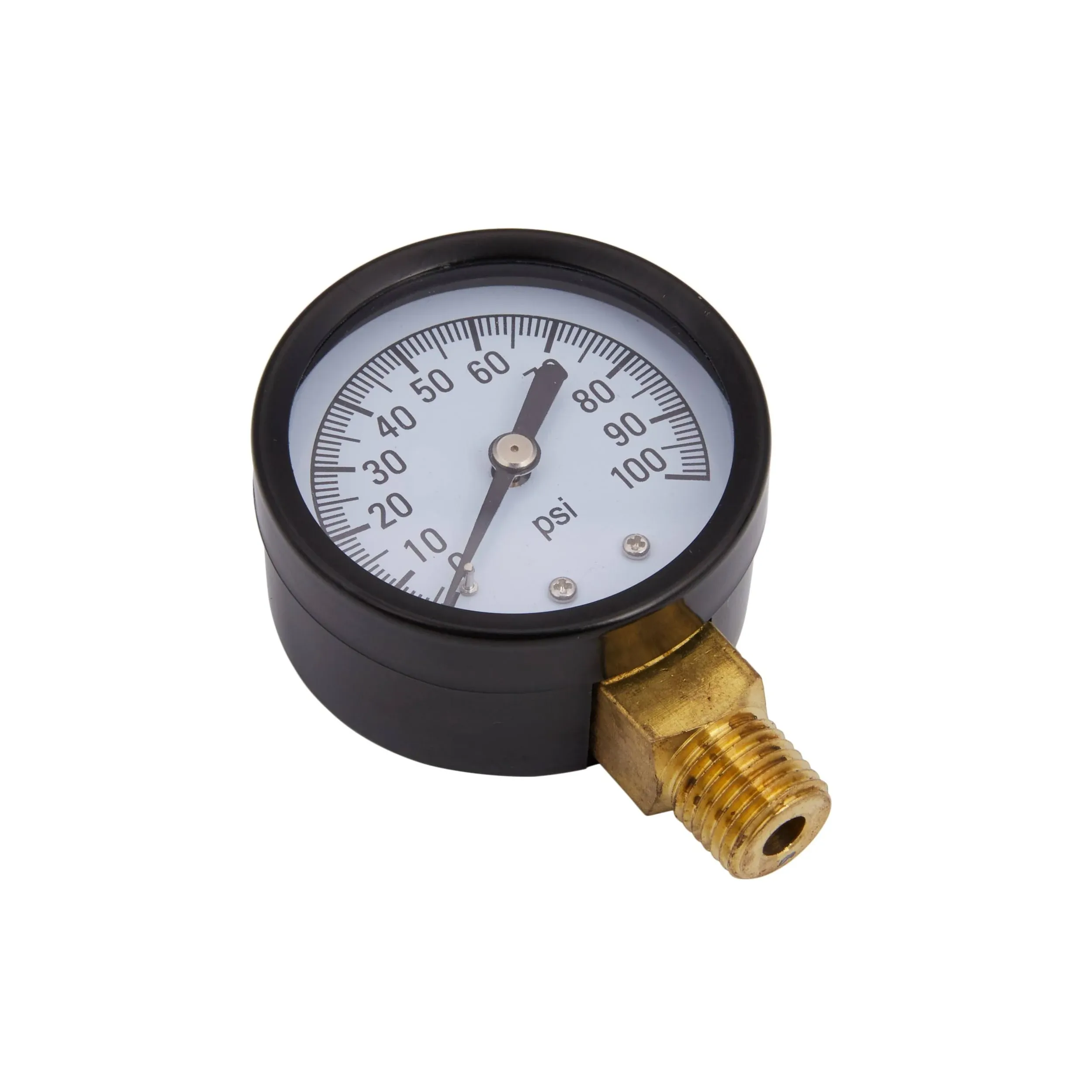 H2O PRO 100 PSI Steel Pressure Gauge with 1/4 Inch Male NPT Connection, Measures Well Water Pressure, Model 024771