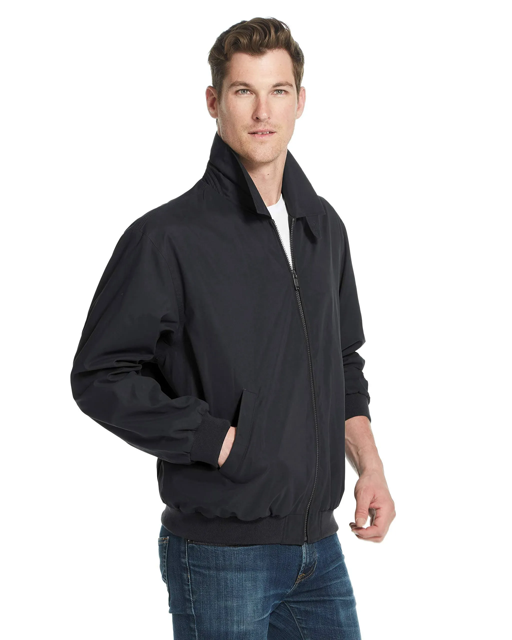 (Medium, Black) - Weatherproof Mens Golf Jacket