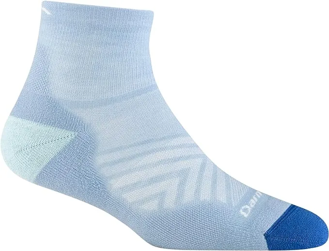 Darn Tough Women's Run Quarter Ultra-Lightweight with Cushion Running Sock (Style 1048) - Sky, Small