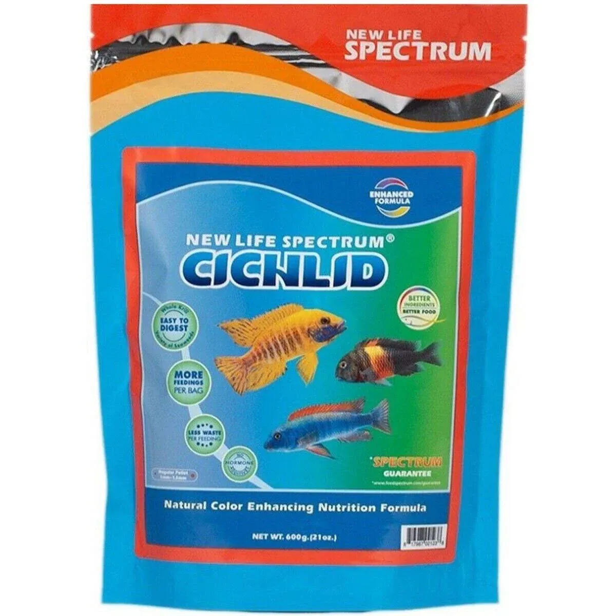 New Life Spectrum 600 G Cichlid Food Regular Sinking Pellets