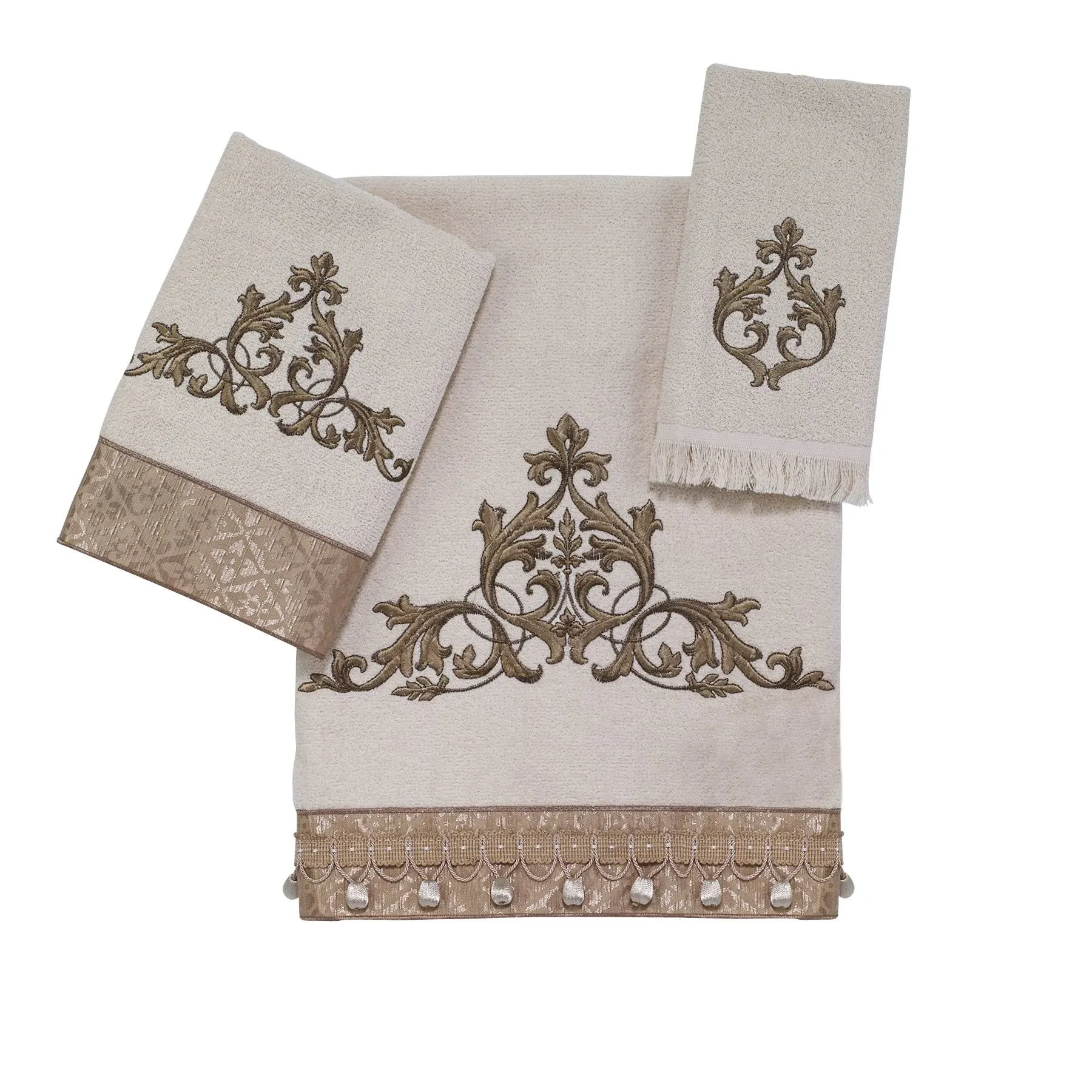 Monaco Collection 3 Pc Towel Set Ivory