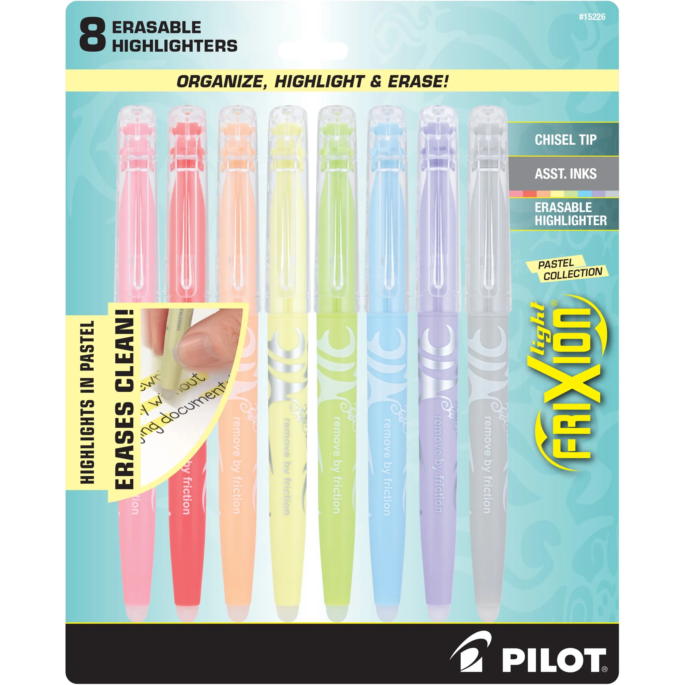 Pilot Frixion Light Soft Erasable Highlighter - Pastel Orange, Pack of 12