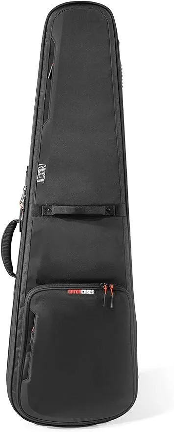 Gator Cases ICON Series Premium Weather Resistant Gig Bag for Bass Guitars with TSA Luggage Lock-Friendly Zipper Pulls; Black (G-ICONBASS)