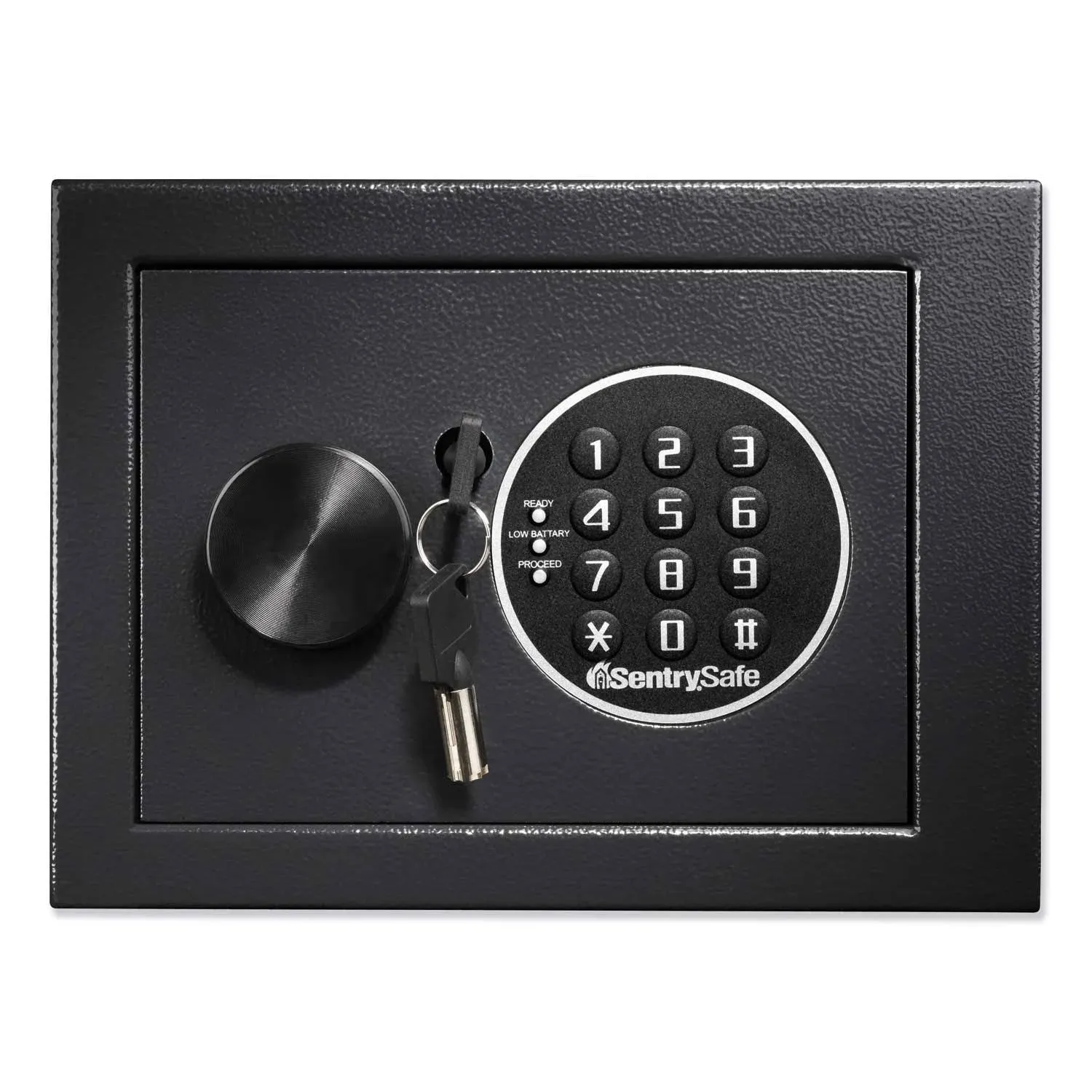 Sentry Electronic Security Safe, 0.14 Cu ft, 9W x 6.6d x 6.6h, Black