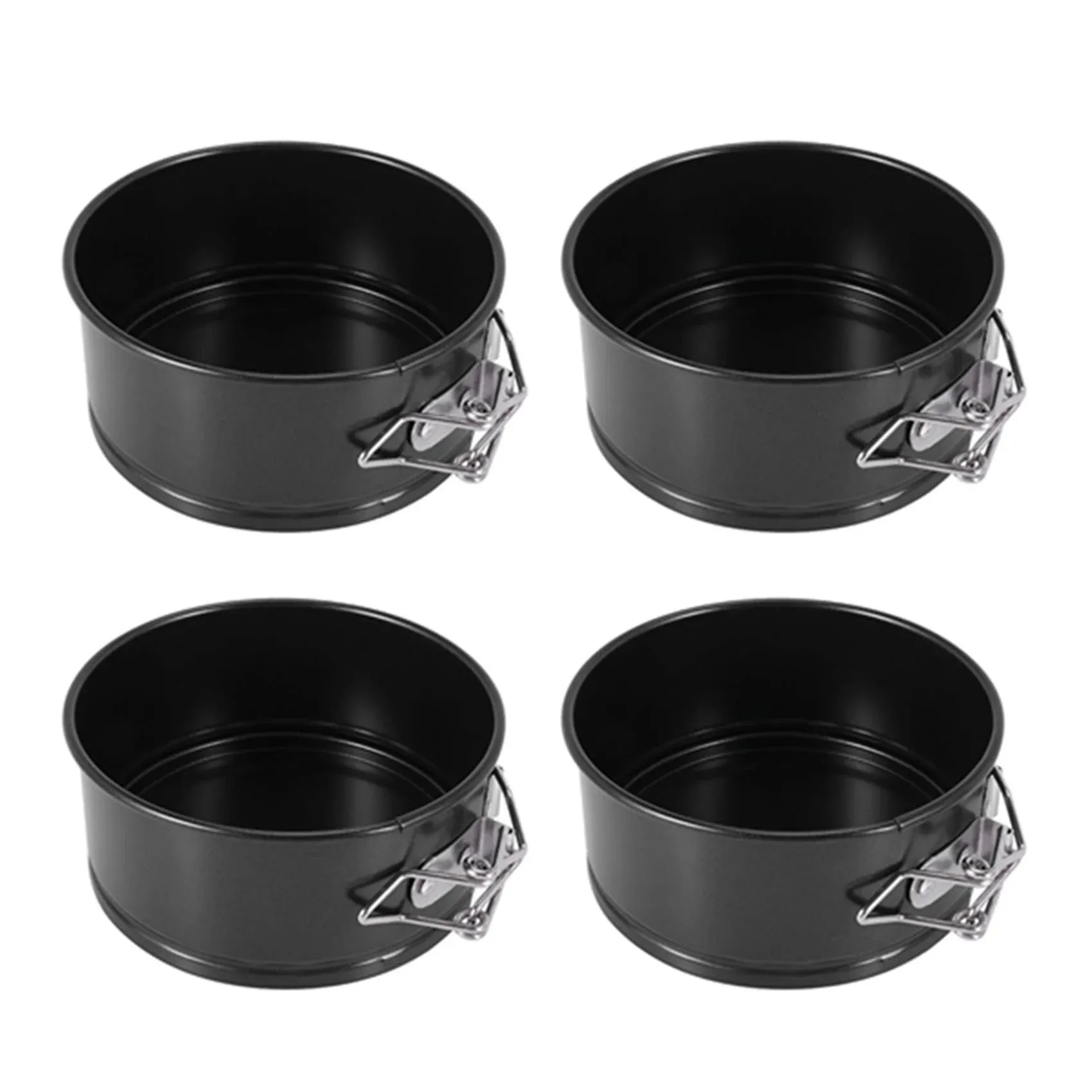 4-Inch Mini Springform Pan Set - 4 Piece Small Nonstick Cheesecake Pan for Mini ...